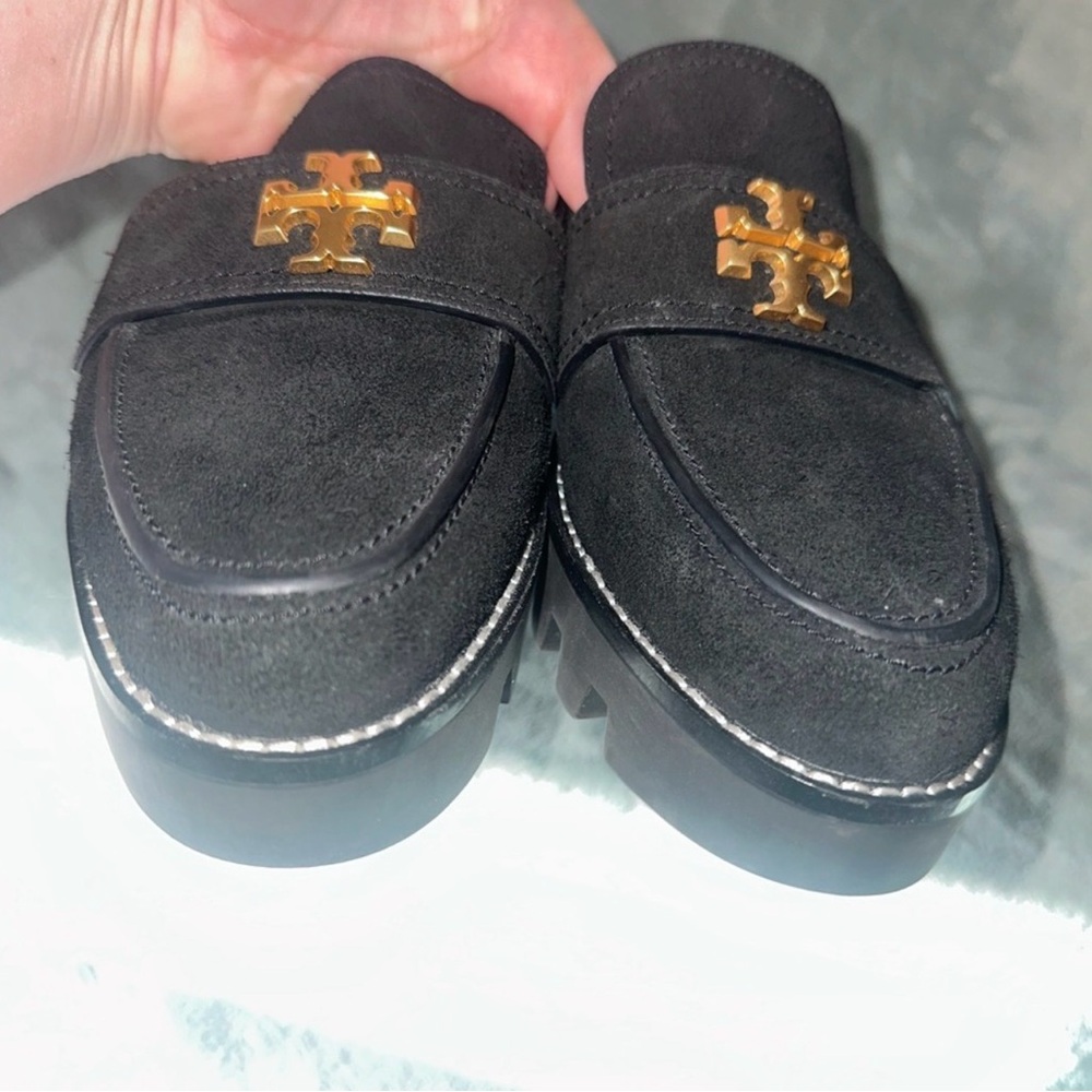 Tory Burch  Black Suede mule Loafers - Picture 6 of 6
